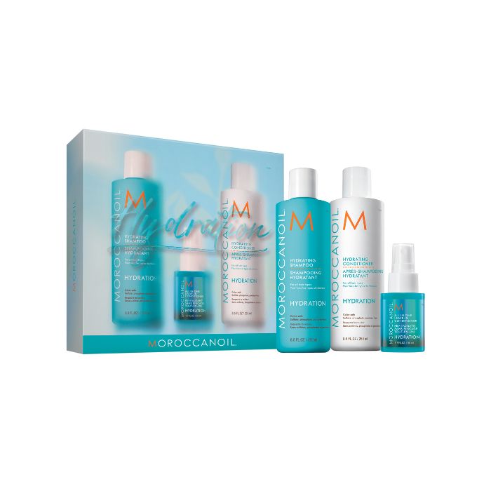 Moroccanoil Spring Hydration Kit(Shampoo 250ml+Conditioner 250ml+Leave-in Conditioner 50ml+Body Lotion Fragrance Originale 10ml)